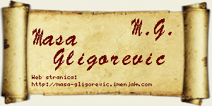 Maša Gligorević vizit kartica